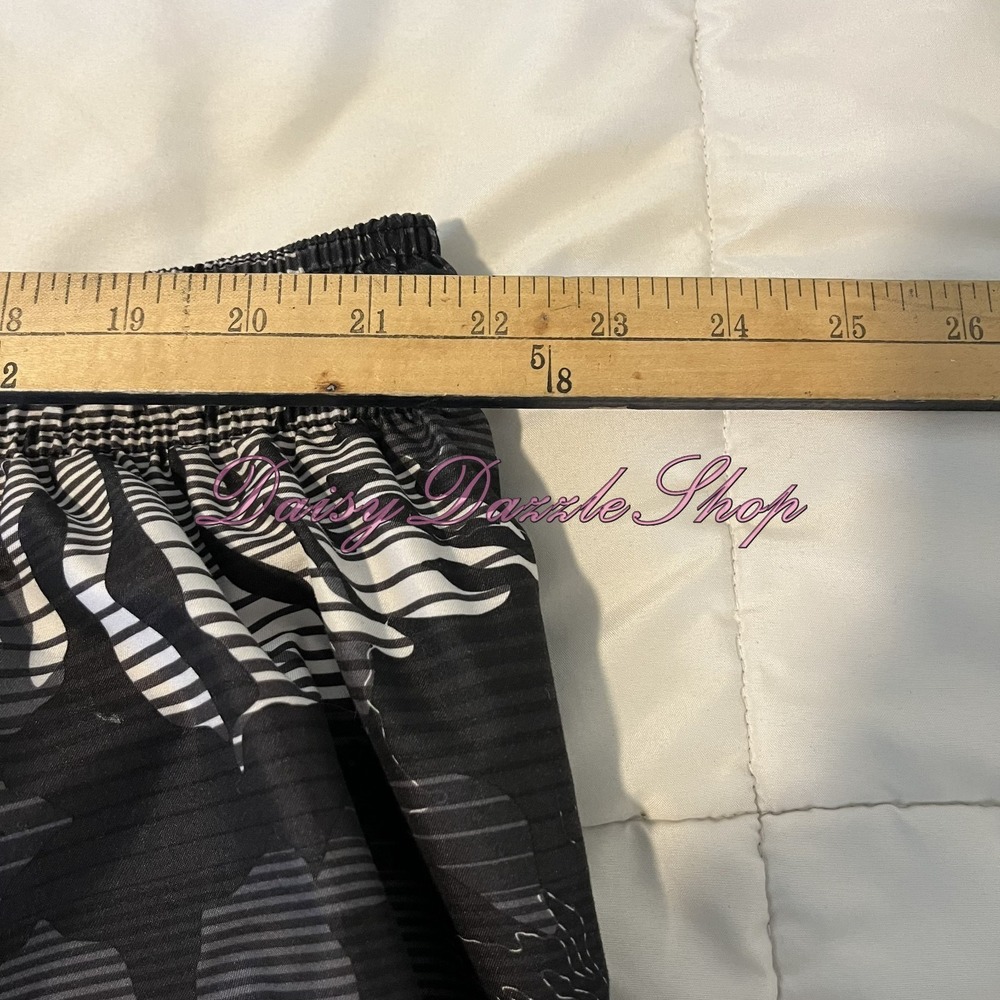 Kanu Surf 5X Swim Trunks Black White Tropical Print - Picture 9 of 11